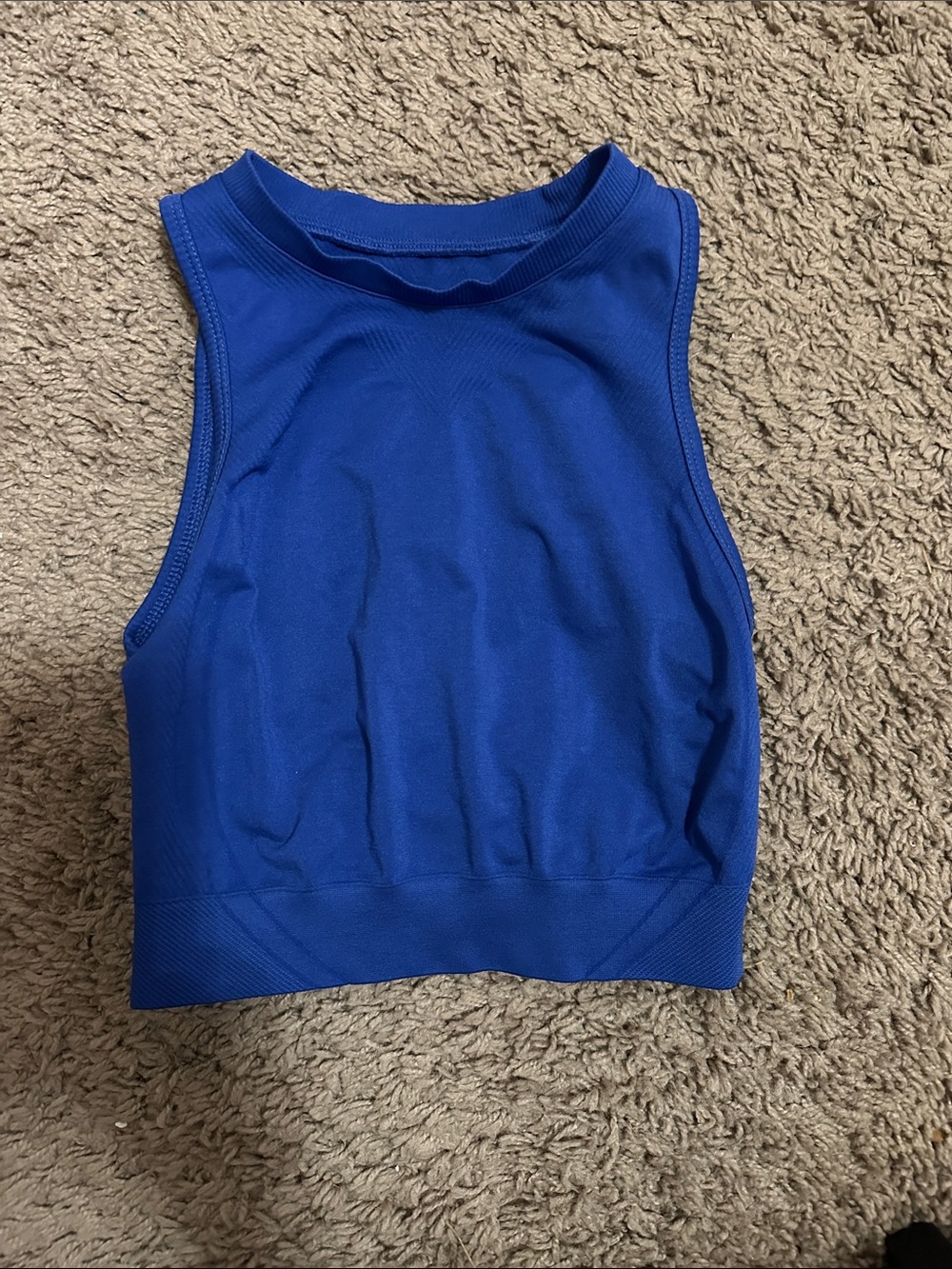 Alphalete Blue Sleeveless Crop Top - Women's Athletic Tank